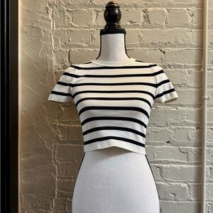 Striped Black and White Women's Top